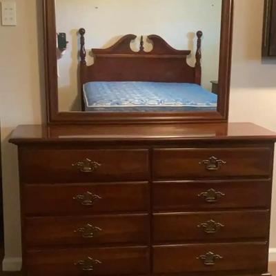 Cherry House by Young-Hinkle Dresser with Mirror