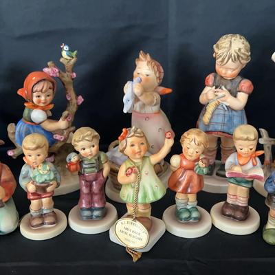Hummel Figurine Collection – 12 Goebel Hand-Painted Porcelain Figures