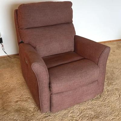 Electric Power Recliner Chair – Soft Brown Upholstery, Plush Comfort Seating