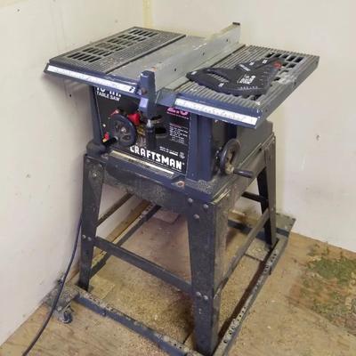 Craftsman Table Saw On Casters