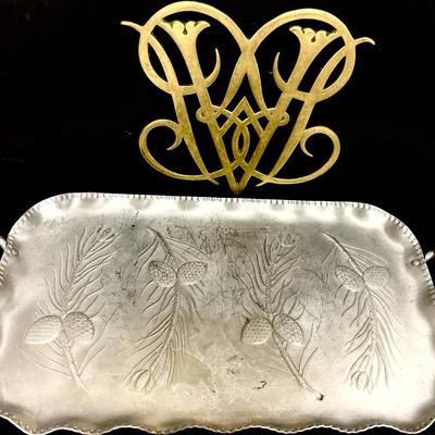 “Williamsburg” Queen Anne Cypher Trivet & Handwrought Serving Tray