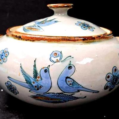 "El Palomar" 'The Dove' Mexican Pottery Covered Dish