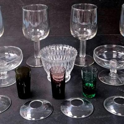 Wine Glasses, Shot Glasses, and Coupe Glasses