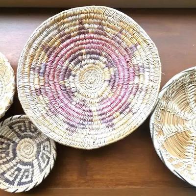 Papago Hand Woven Indian Baskets
