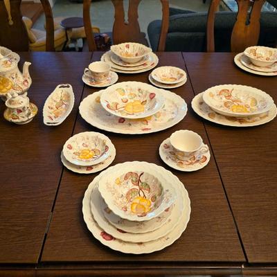 Sale Photo Thumbnail #59: Gorgeous Vernon Rose china serving ware