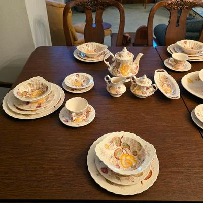 Sale Photo Thumbnail #58: Gorgeous Vernon Rose china serving ware