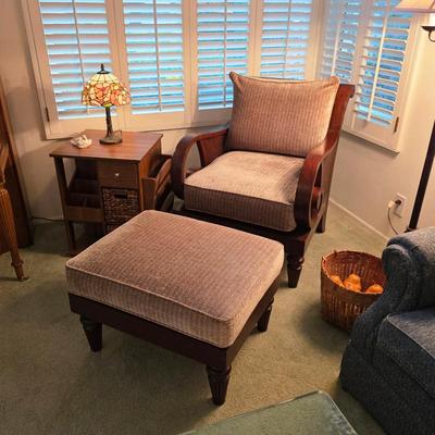 Sale Photo Thumbnail #29: Ethan Allen chair with ottoman