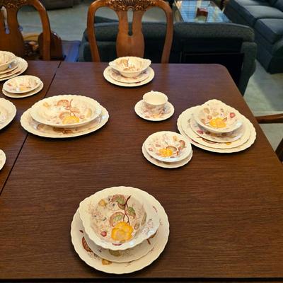 Sale Photo Thumbnail #60: Gorgeous Vernon Rose china serving ware