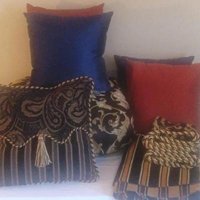 Queen Comforter, Decorative Pillows, & More