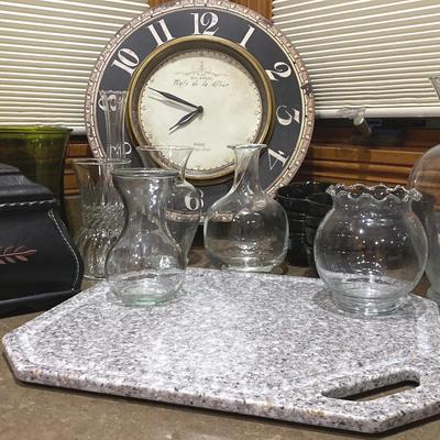 Wall Clock, Stoneware, and More 