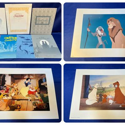 Disney Commemorative Lithographs - Aladdin, Cinderella, Pocahontas & More 