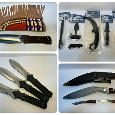 Knives, Throwing Knives & a Kukri