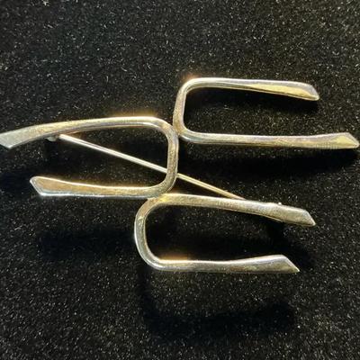 14k Gold Modernist Brooch (7.5 Grams)