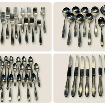 Rogers Plate Flatware Service for 8