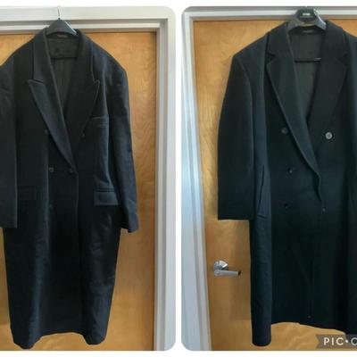 Pierrie Cardin Wool Blend Topcoat 48R & Robert Vasalli Cashmere Topcoat 46