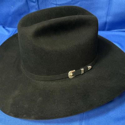 Stetson Silverton Black Cowboy Hat Size 7.25 w/ Box