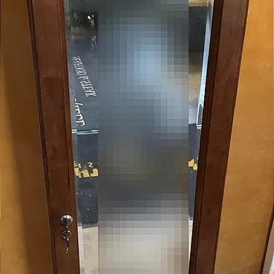 Standing / Hanging Mirrored Wood Jewlery Box