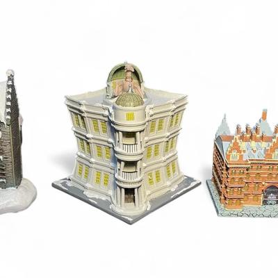 Hawthorne Village Harry Potter Houses - Gringotts Wizarding Bank & More 