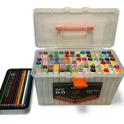Dual Tip Artists Markers + Prismacolor Pencils 