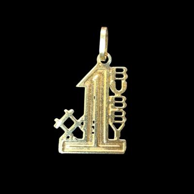 14k Gold “#1 Bubby” Small Pendant (0.34 Gram)