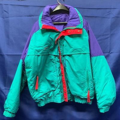 80's Columbia Powder Keg Colorblock Ski Jacket Mens XL Removable Liner