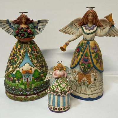 Jim Shore Angels Quilt, Bells, Roses (CWA45)