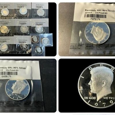 Kennedy Half-Dollar Collection - Many Proofs (Six 90% Silver)