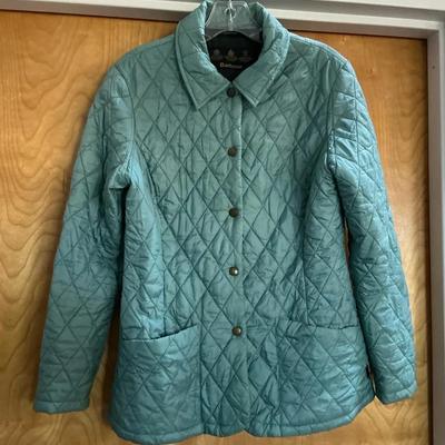 Barbour Teal Quilted Ladies Jacket size 4