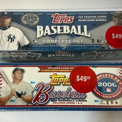 Topps 2005 & 2006 Baseball Card Complete Sets Sealed Boxes
