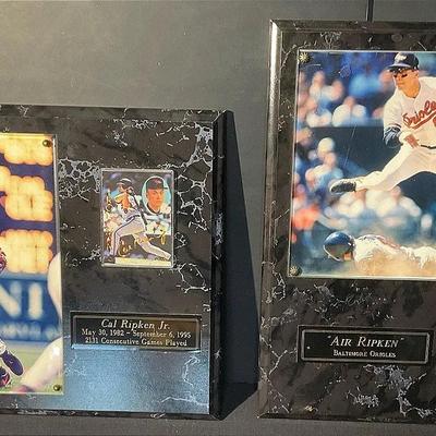 Cal Ripken Plaques With Rare Card
