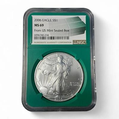 2006-p NGC MS69 American Silver Eagle 