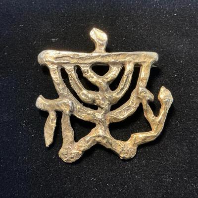 Jacques Lipchitz Modernist Gold Tone Brooch 