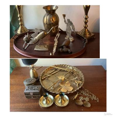 Brass Candle Sticks, Door hanger, Faucet And More 