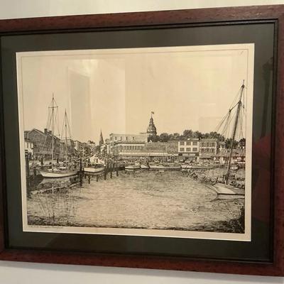 Harry Gardner "City Dock Annapolis, Maryland" Framed Print