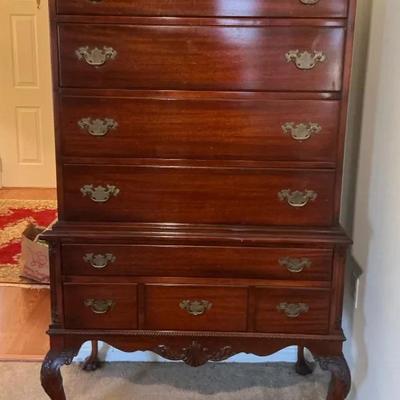 Northern Furniture Company Claw & Ball Foot Highboy Chest of Drawers