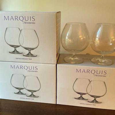 8 Marquis By Waterford Brandy Glasses 