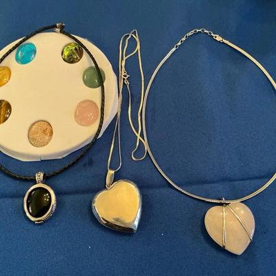 Sterling Silver Necklaces With Stones 