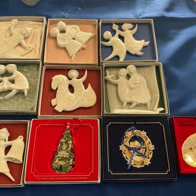 Haviland And White House Ornaments 