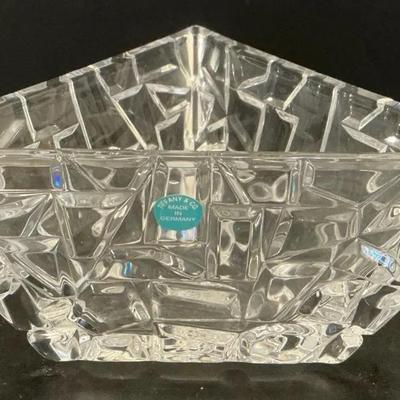 Tiffany & Co. Sierra Triangular Crystal Bowl