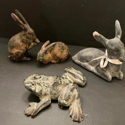 Cast Iron and Stone Animals 