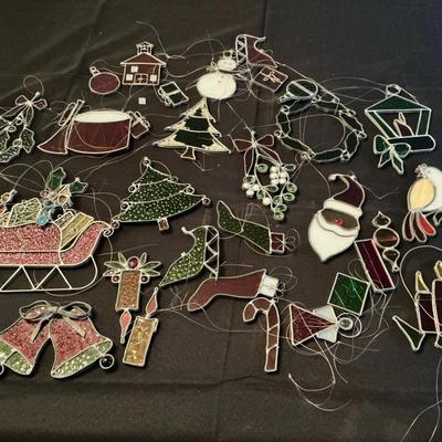 Leaded Stained Glass-style Christmas Ornaments 