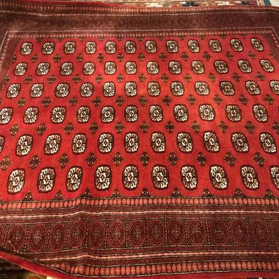 Red Pattern Silk Blend Rug 8'4" x 10'4"