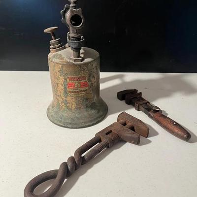Antique Brass Blow Torch by Turner Brass Works