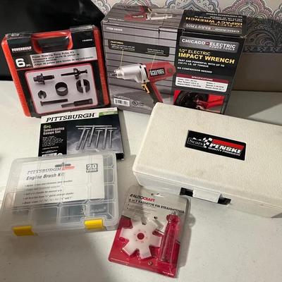 Chicago Electric 1/2" Electric Impact Wrench, Powerbuilt Power Steering Pump Pulley Kit & More