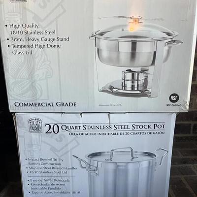 Chafing Dish & Stock Pot Both New In Box 