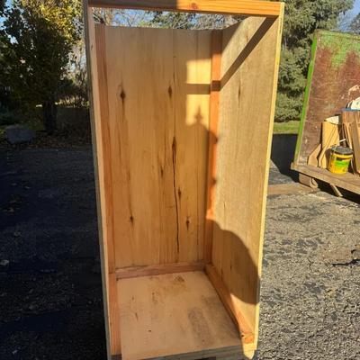 Handmade Wooden Storage Compartment On Wheels