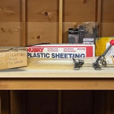 Plastics - 4mil Vapor Barrier, Zip Ties, Plastic Strapping And Strap Tensioner 