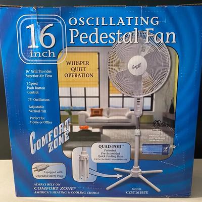 New In Box 16 Inch Pedestal Fan