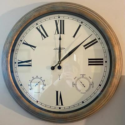 Large Wall Clock, Thermometer, & Barometer By Atomix 