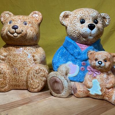 Ceramic teddy bear cookie jars